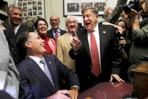 Monday, Oct. 24, 2011 in Concord, N.H. (AP Photo/Jim Cole) I'm on the right hand side next to Sununu